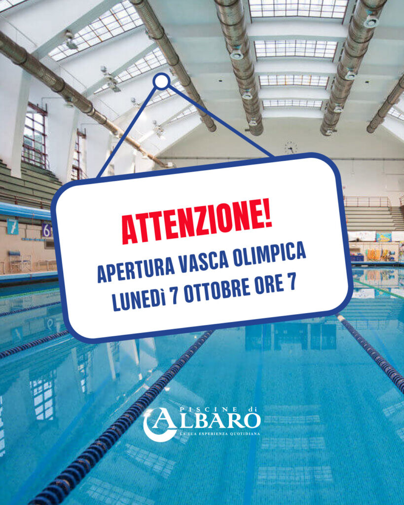 Aggiornamento: apertura vasca olimpica